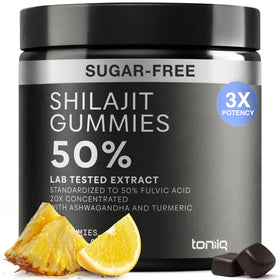 Gummies Shilajit Toniiq en vue de face, emballage de 60 gummies