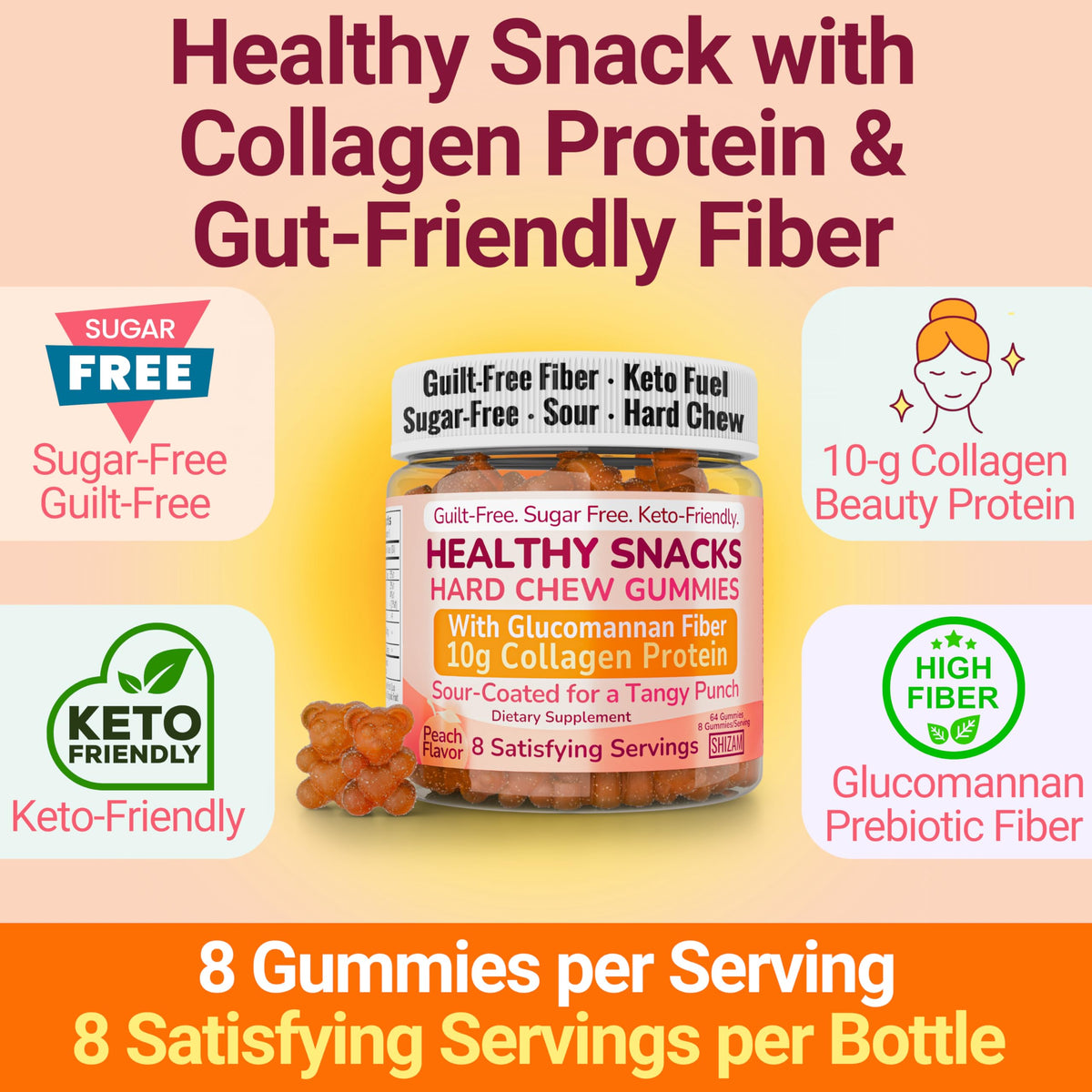 Gummies SHIZAM avec texture à mâcher dure