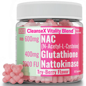 Gummies SHIZAM Trio de Glutathione, NAC et Nattokinase avec emballage