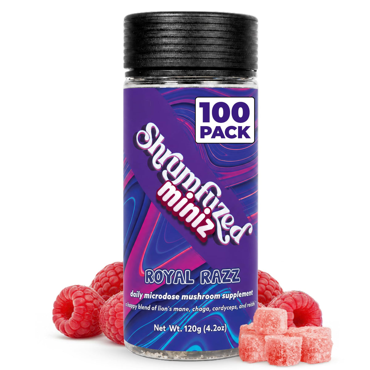 Gummies Shrumfuzed Miniz aux champignons, vue de face