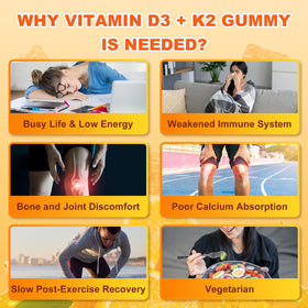 Gummies Sijigood D3 K2 6-en-1 dans une main