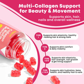 Gummies Sijigood de collagène à côté d'une fraise fraîche