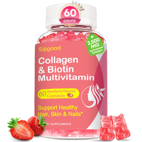 Gummies Sijigood de collagène au goût de fraise, vue de face