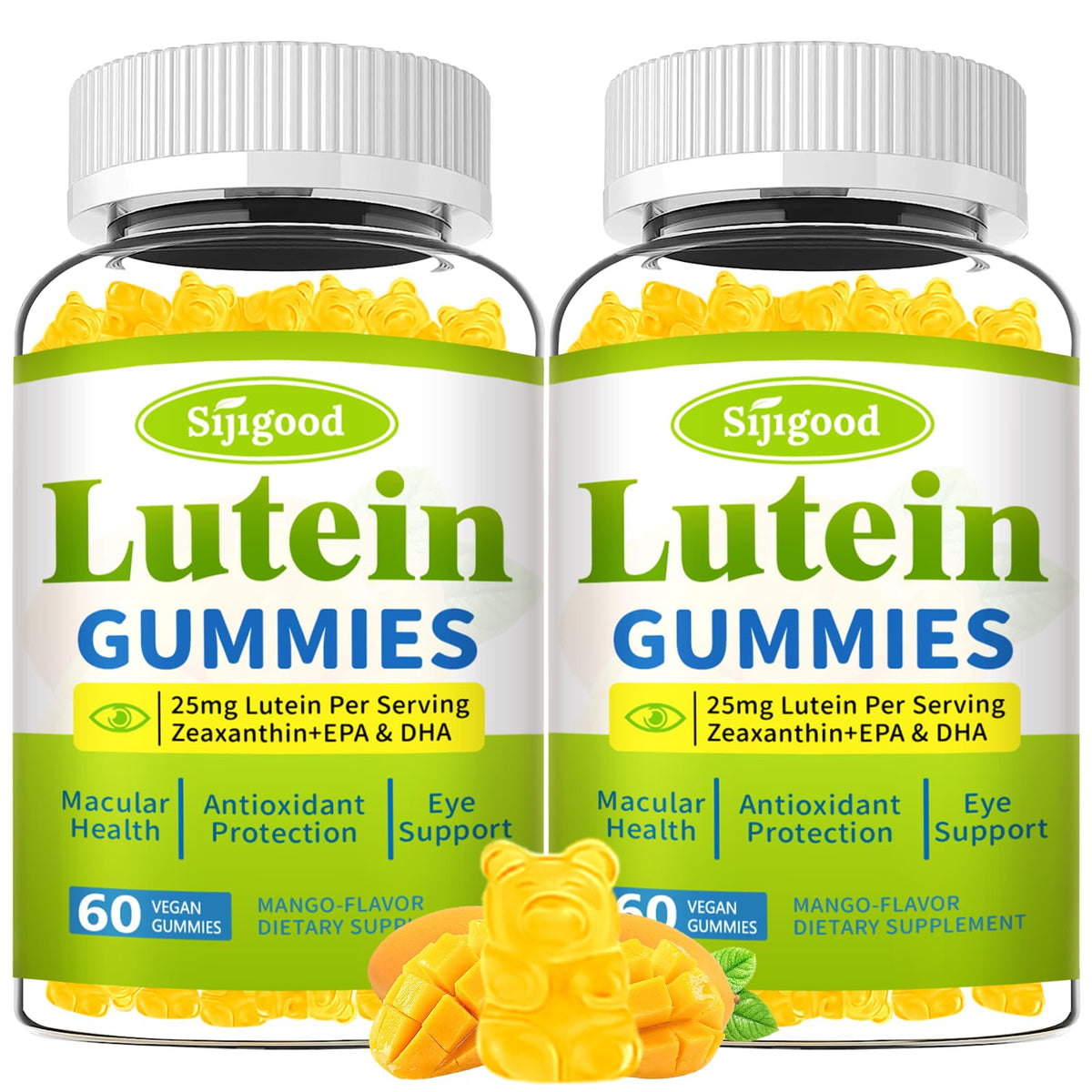 Gummies Sijigood de lutéine et zéaxanthine, vue avant du produit