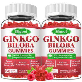 Gummies Sijigood Ginkgo Biloba et Ginseng en pot de 120 pièces