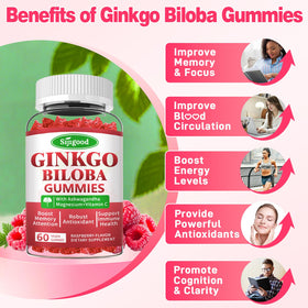 Gummies Sijigood Ginkgo Biloba montrant la texture