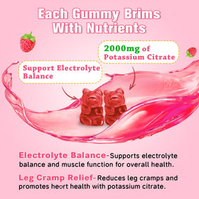 Gummies Sijigood montrant la texture et couleur framboise