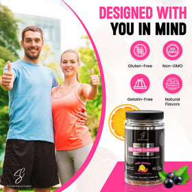 Gummies SilverCeuticals avec une main tenant un gummy