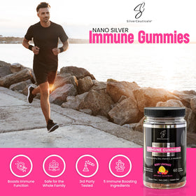 Gummies SilverCeuticals sur une surface blanche
