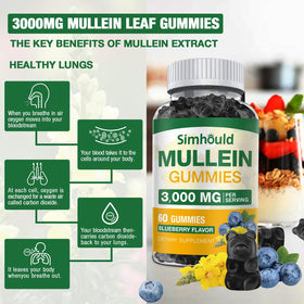 Gummies Simhould au Mullein 3000MG avec une cuillère