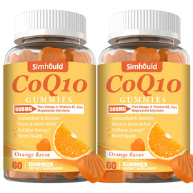 Gummies Simhould CoQ10 500MG pack de 2 avec Omega-3 et Zinc