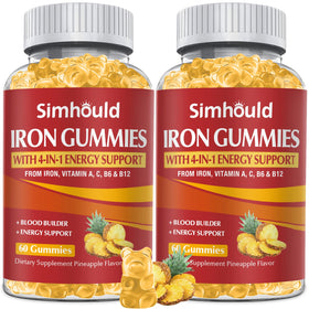 Gummies Simhould Fer 80mg goût ananas, 120 unités