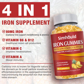 Gummies Simhould Fer 80mg, vue de près