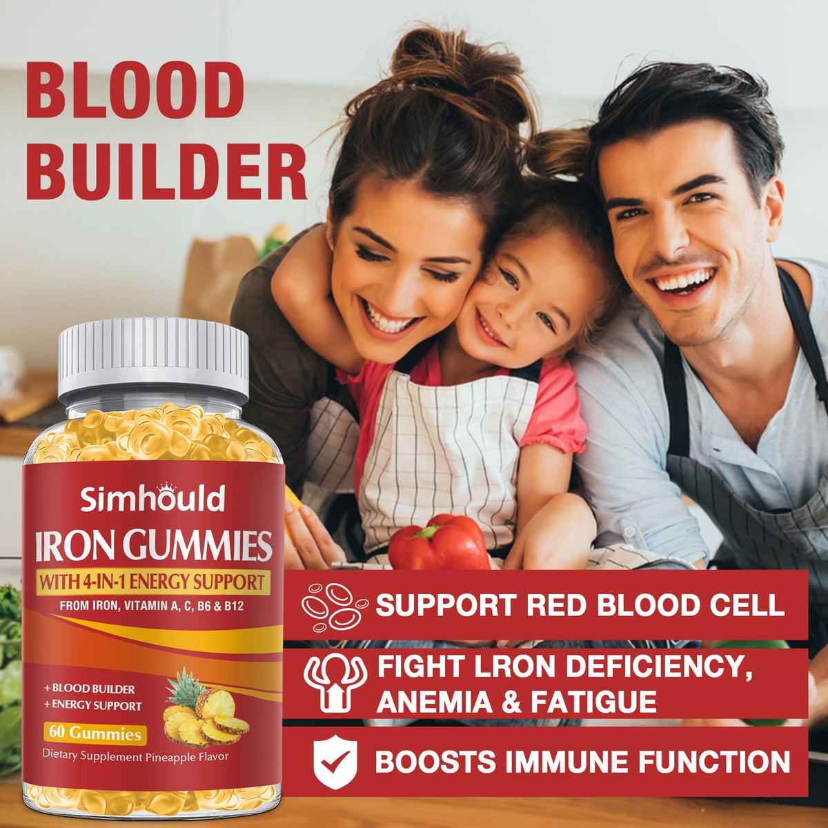 Gummies Simhould Fer sur fond blanc