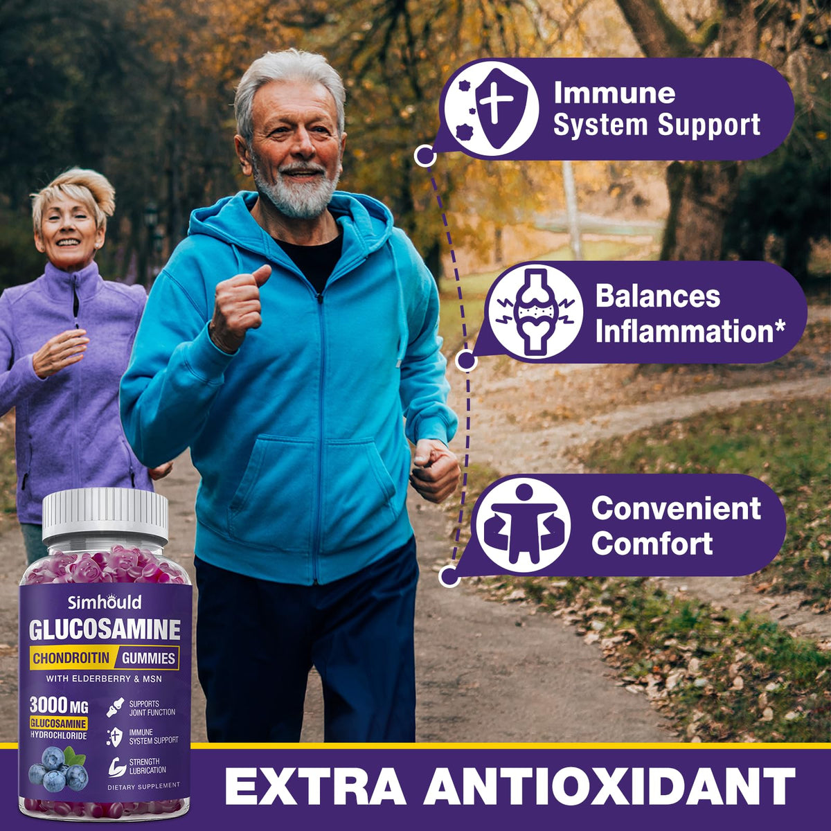 Gummies Simhould Glucosamine Chondroïtine 3000MG côté