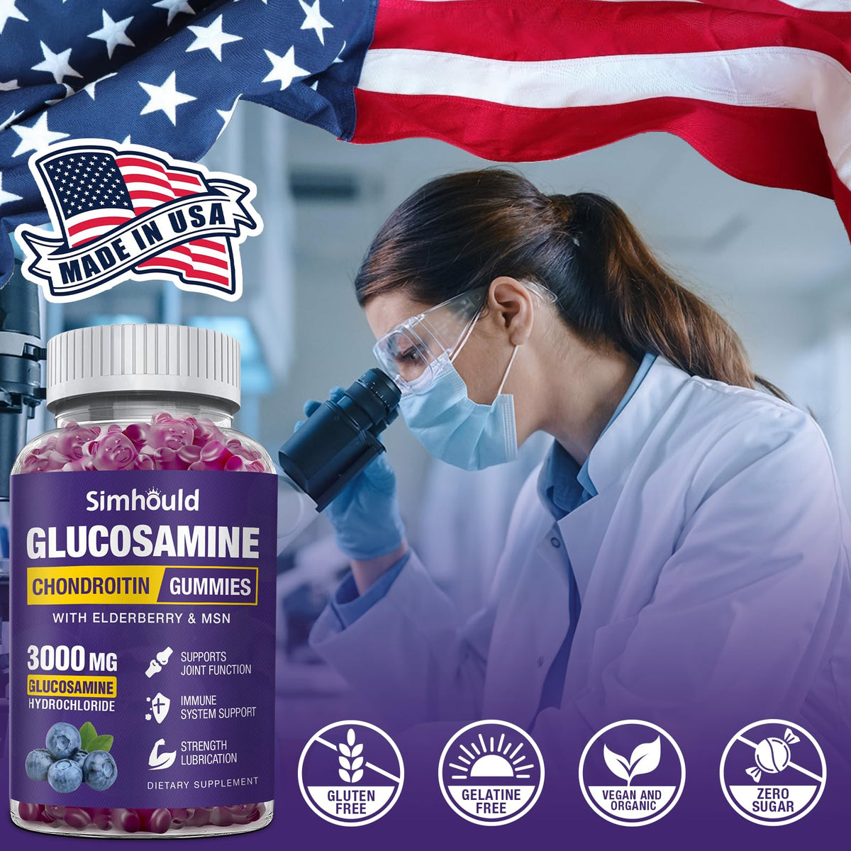 Gummies Simhould Glucosamine Chondroïtine 3000MG en environnement