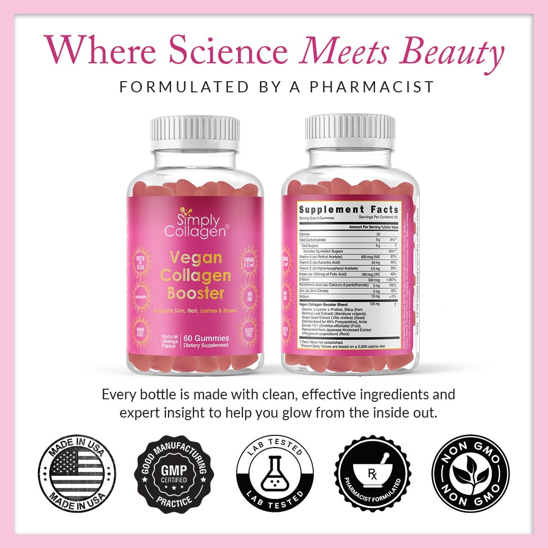 Gummies Simply Collagen avec un fond de fruits frais