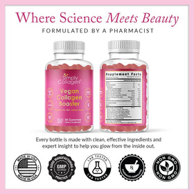 Gummies Simply Collagen avec un fond de fruits frais