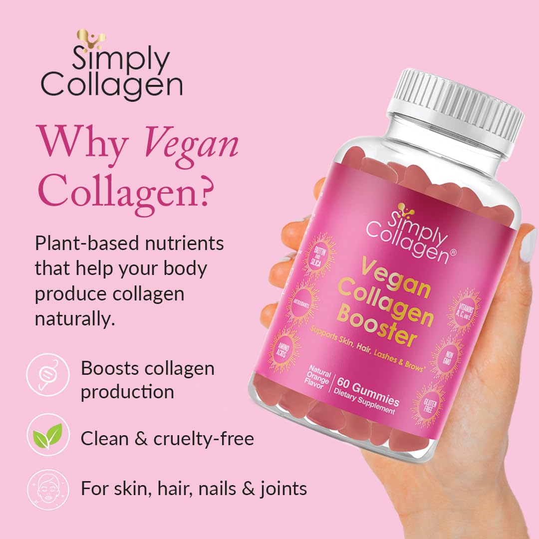 Gummies Simply Collagen en forme de cœur sur une surface en bois