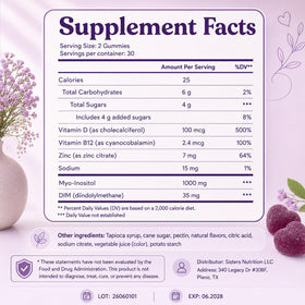 Gummies Sisters Nutrition avec goût fruité