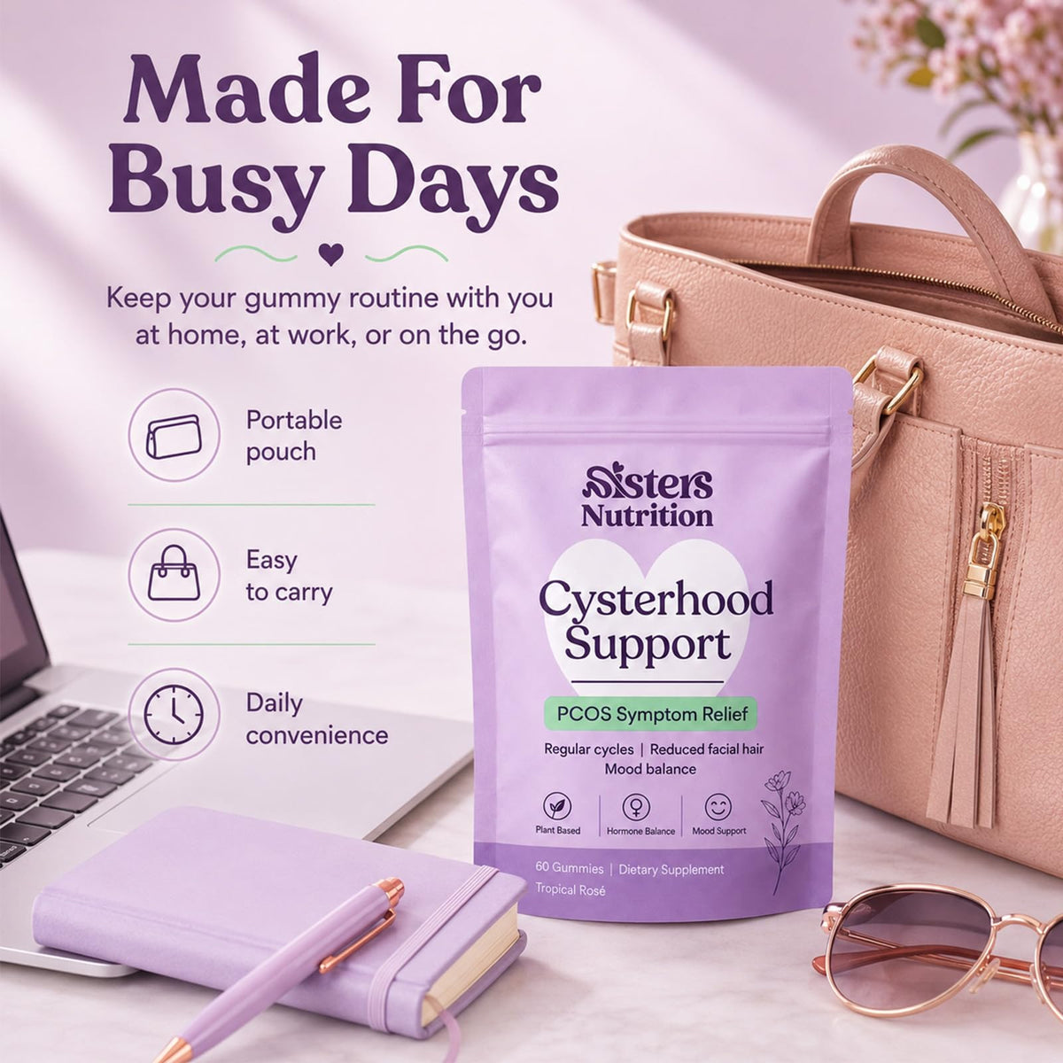 Gummies Sisters Nutrition en gros plan