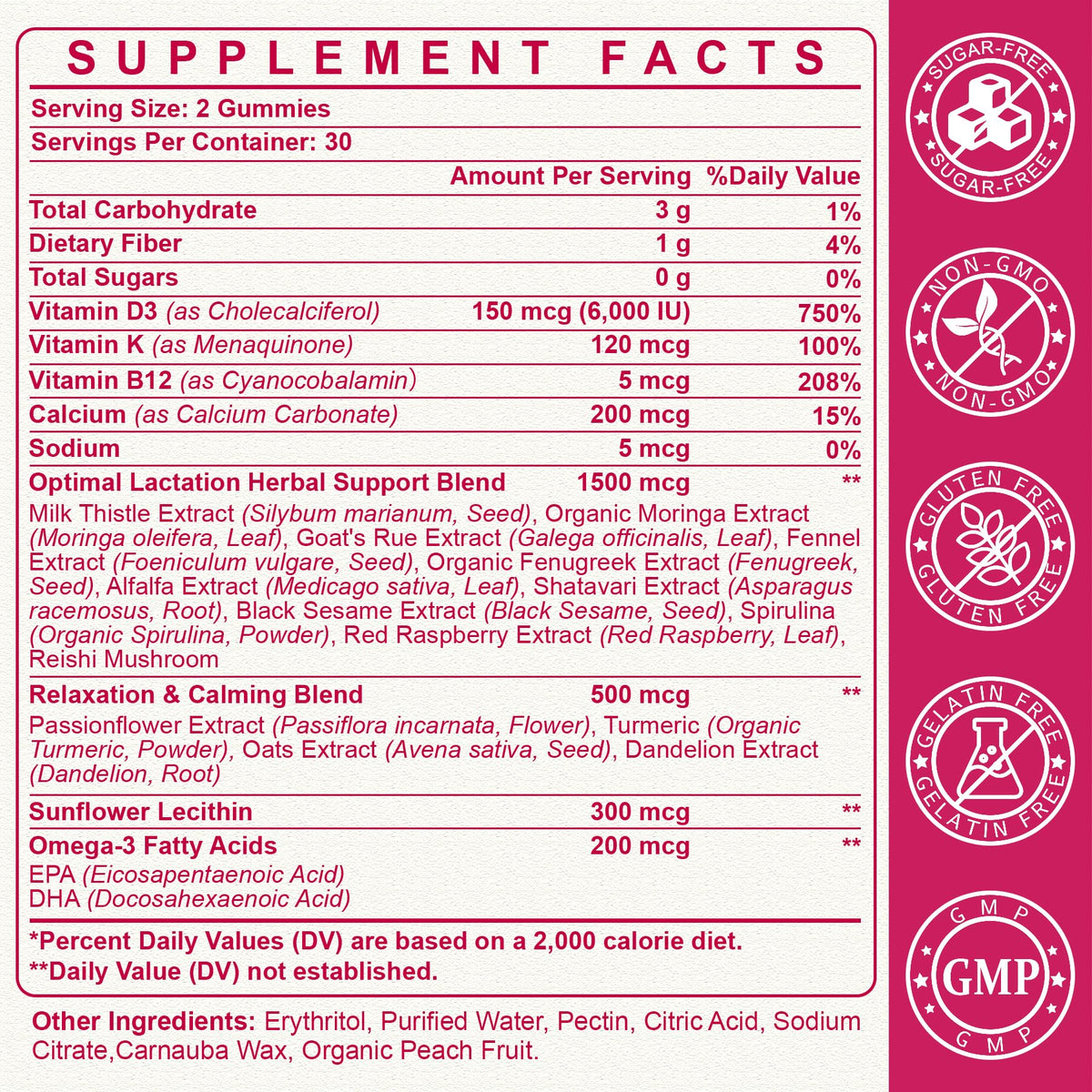 Gummies SKLIA en gros plan montrant la texture et la couleur pêche