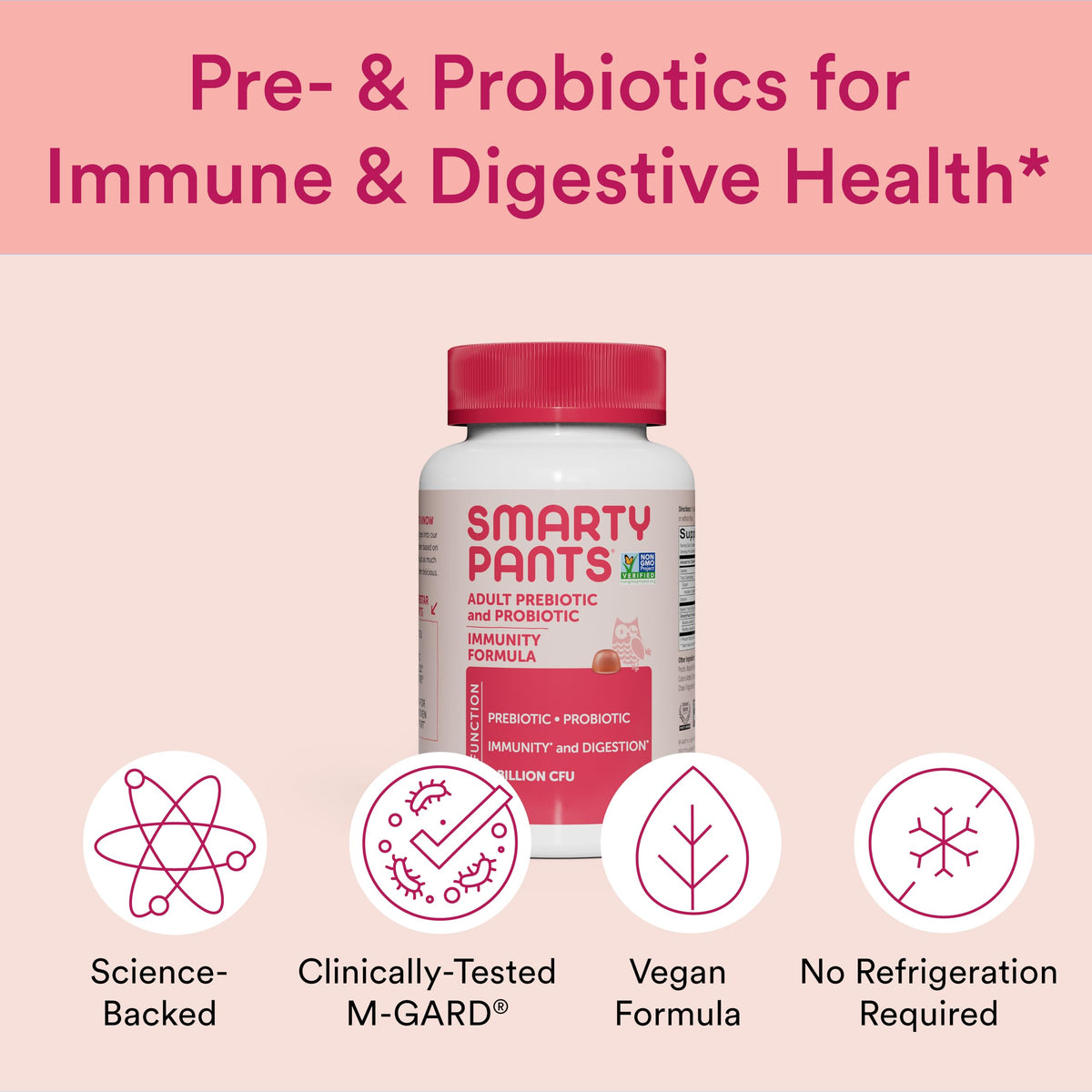 Gummies SmartyPants avec étiquette de qualité
