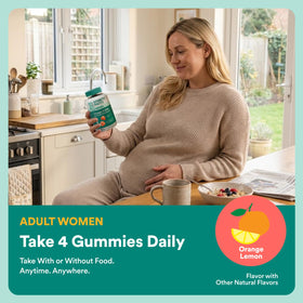Gummies SmartyPants Oméga 3 DHA prénatales sur fond blanc
