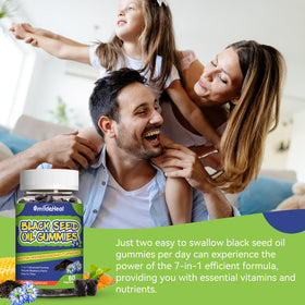 Gummies SmildeHeal avec myrtilles fraîches à côté