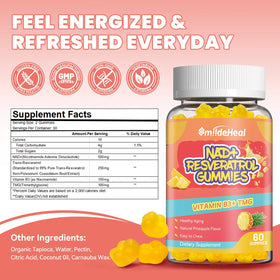 Gummies SmildeHeal avec une portion de 2 gummies