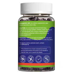 Gummies SmildeHeal ouverts avec une portion à côté