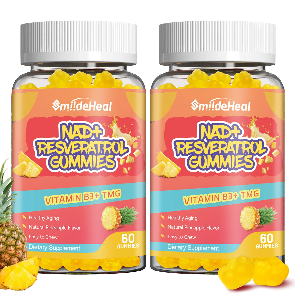 Gummies SmildeHeal Resveratrol 500mg paquet avant