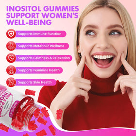 Gummies softbear Inositol avec une fraise à côté