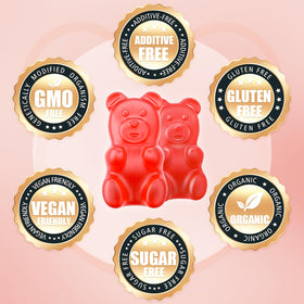 Gummies softbear, présentation des ingrédients sur l'emballage