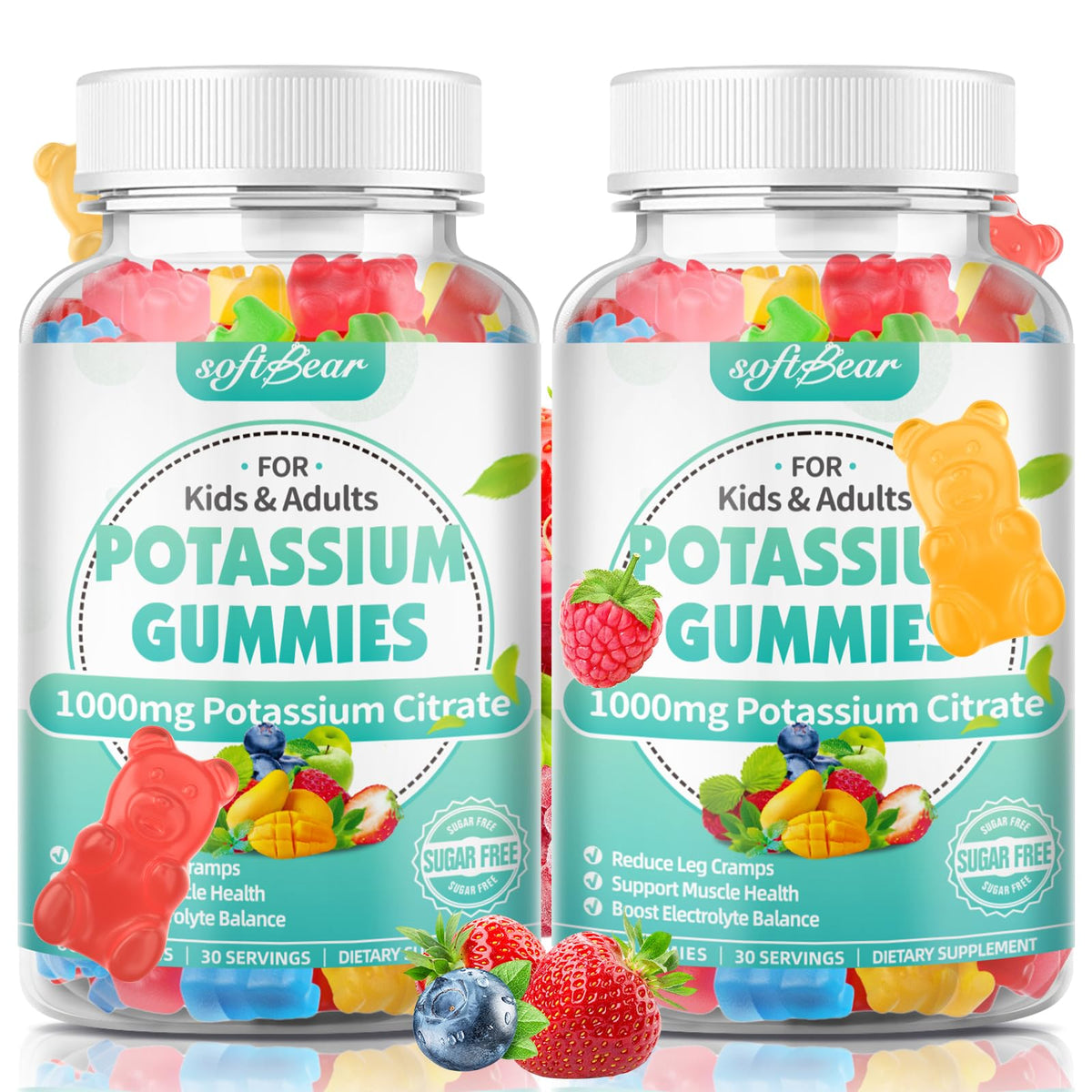 Gummies softbear, vue rapprochée des gummies