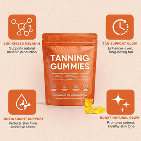 Gummies solaires FCOIN avec une vue d'ensemble de la boîte
