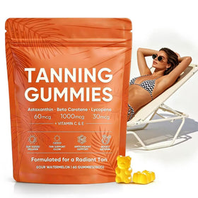 Gummies solaires FCOIN goût pastèque devant un fond blanc