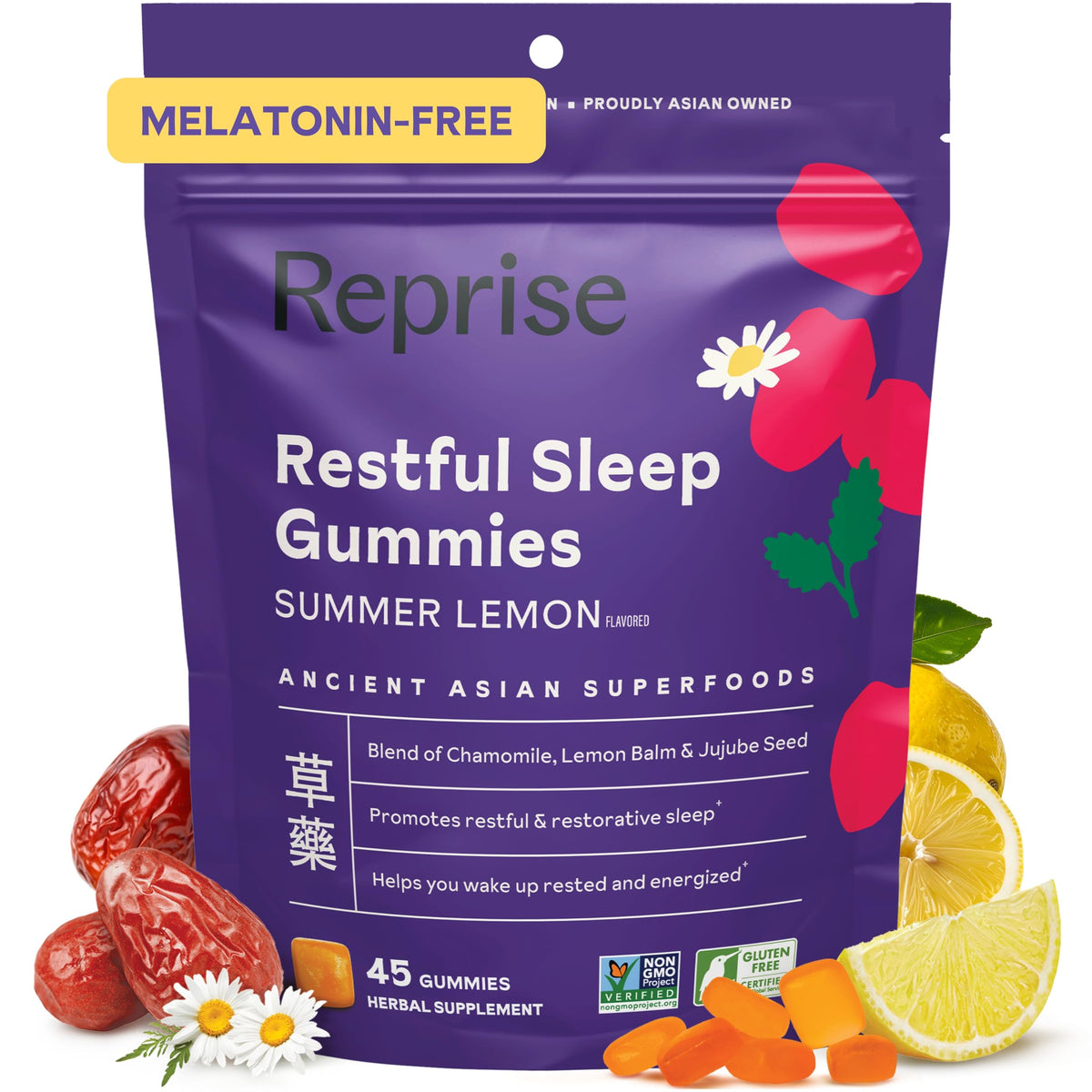 Gummies Sommeil Naturel Reprise paquet de 45 gummies végétaliens
