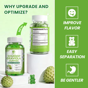 Gummies Soursop Lukaree 2 Pack 399g dans une main