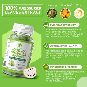 Gummies Soursop Lukaree 2 Pack 399g sur une table