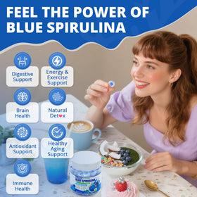 Gummies Spiruline Bleue Bio Nextdia avec une présentation colorée