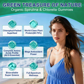 Gummies Spiruline Chlorelle NEVISS avec des ingrédients naturels