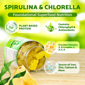 Gummies Spiruline Chlorelle Youlikee avec fruits