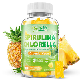 Gummies Spiruline Chlorelle Youlikee pot avant