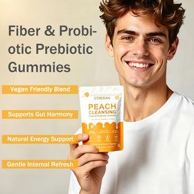 Gummies STREBAN à la pêche, ingrédients sur l'emballage