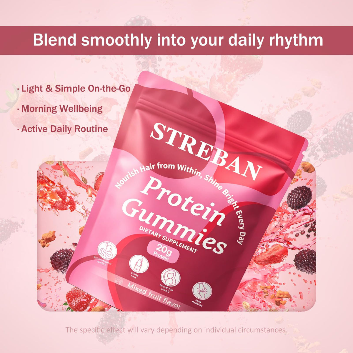 Gummies STREBAN dans un sac de sport
