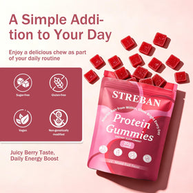 Gummies STREBAN montrant leur texture moelleuse