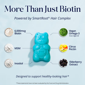Gummies SugarBearHair au goût de baies, format mou et mâchable
