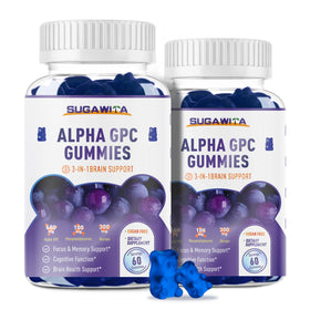 Gummies SUGAWITA Alpha GPC 600mg vue de face dans l'emballage