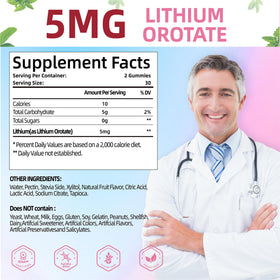 Gummies SUGAWITA au lithium orotate sur une table